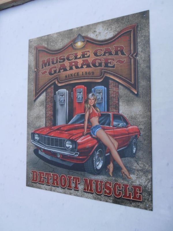 Muscle Car Garage Tin Sign